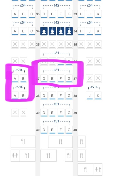 BA flight seat help