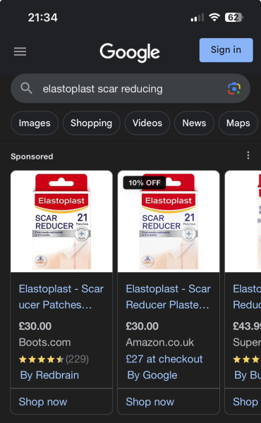 To think that this scar won't heal?