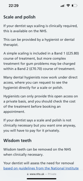 NHS dentist - does yours scale & polish?