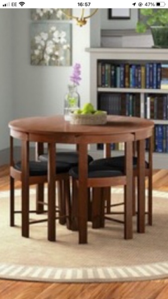 Circular dining table