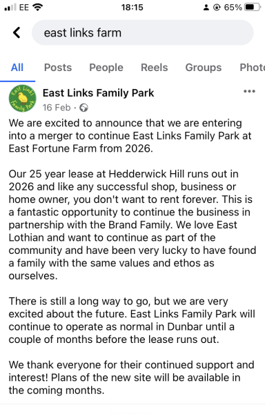 Massive Theme park development in East Lothian