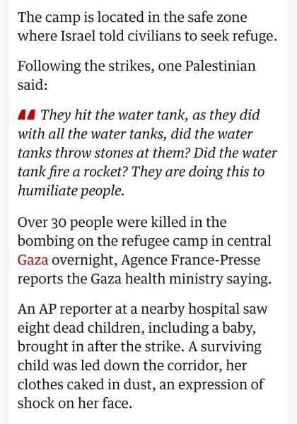 Why is Israeli bombing refugee camps in Gaza?
