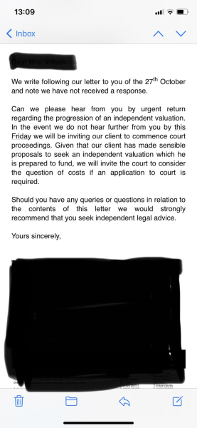 Help being taken to court again by controlling EH!