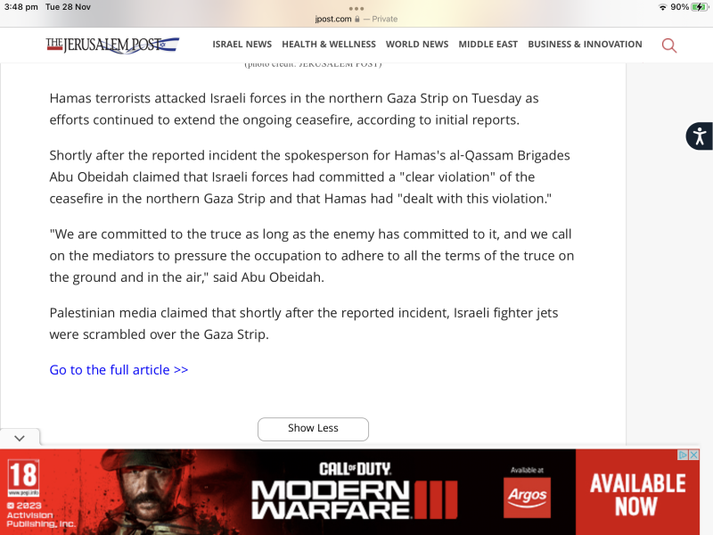 Detainees, Truce and Agreements  *title altered at OP's request*