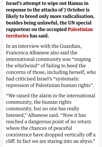 What should the Israeli government do?