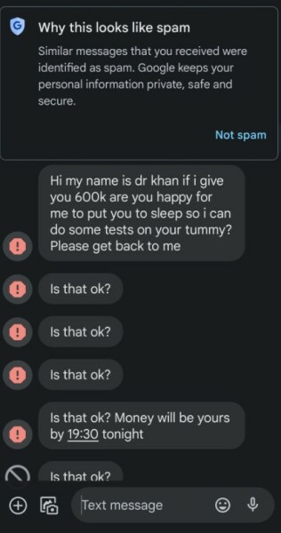 Has anyone else had this weird spam text/call?
