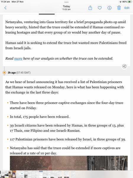 Detainees, Truce and Agreements  *title altered at OP's request*