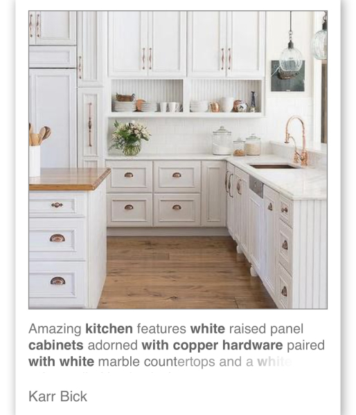 white kitchen cabinets views please... " a brave choice?"