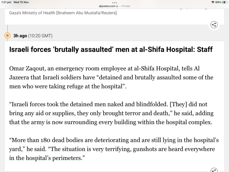 Israel has bombed the front of a hospital / 2