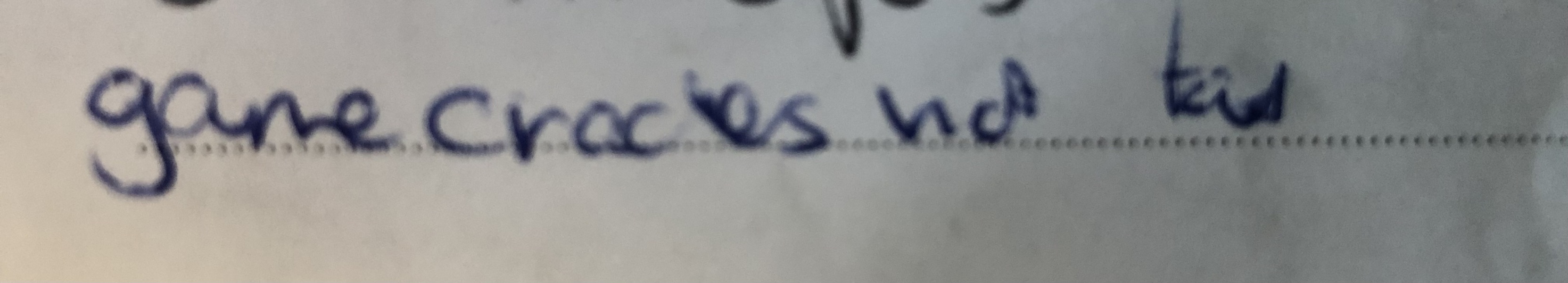 I wrote something down and now I can't read it!
