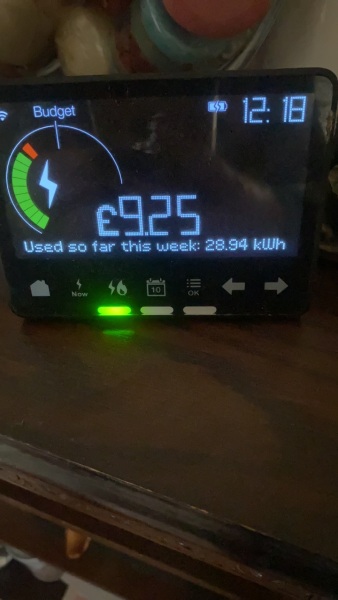 To ask what the amount is on your smart metre right now?