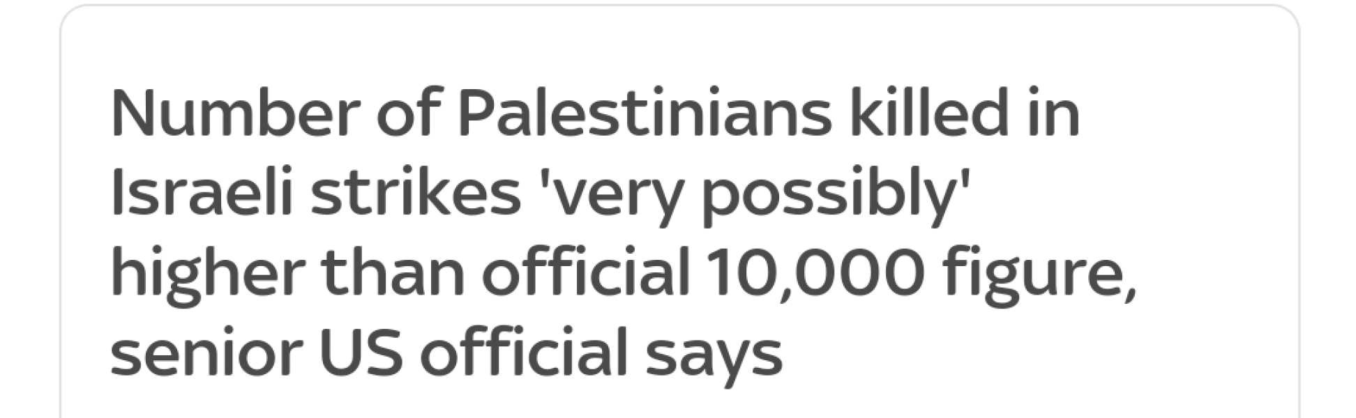 Number of Palestinians killed in Israeli attacks on Gaza over 10,000 😡