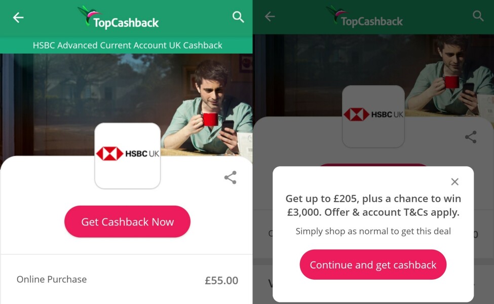 Topcashback- HSBC GET £260 plus a £10 bonus free