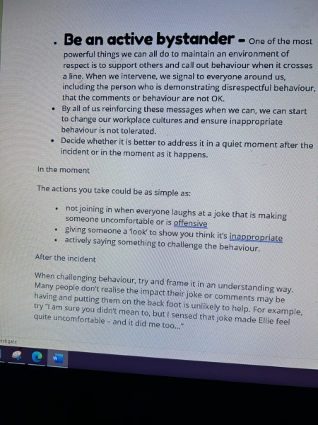 Incessant sex banter at work