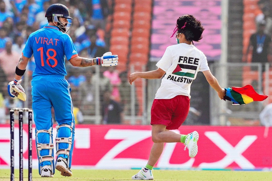 The young man who ran onto the World Cup cricket field in solidarity with the Palestinian people's struggle