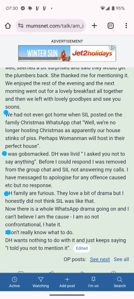 Caused a major fallout with inlaws