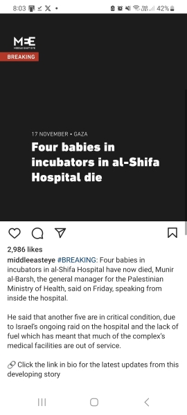 Neonates in Al Shifa are dying.