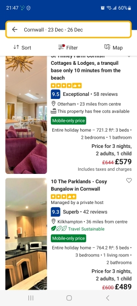 Holiday cottage for Christmas (UK)