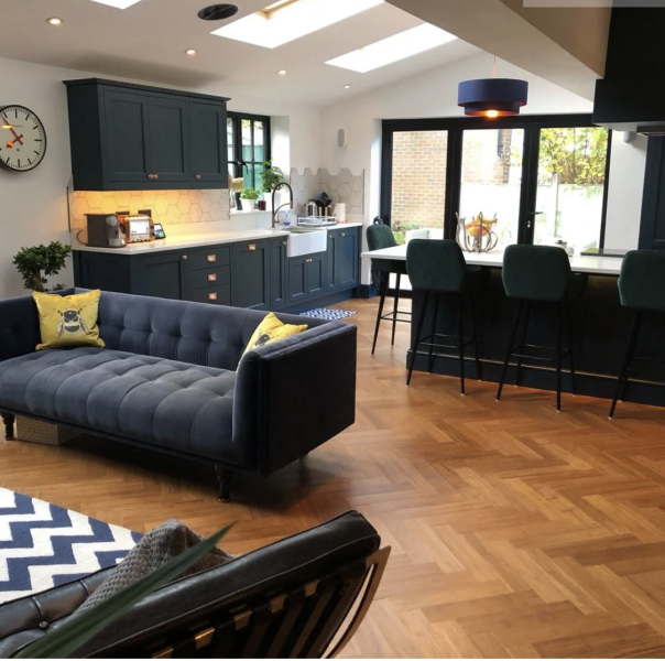Flooring for kitchen extension