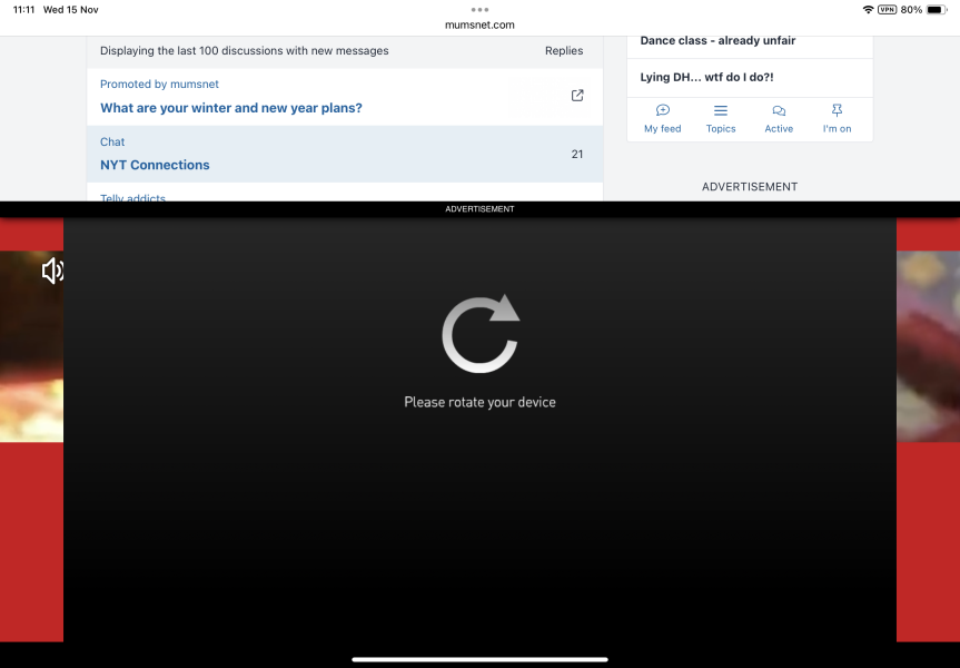 Another advert covering screen.
