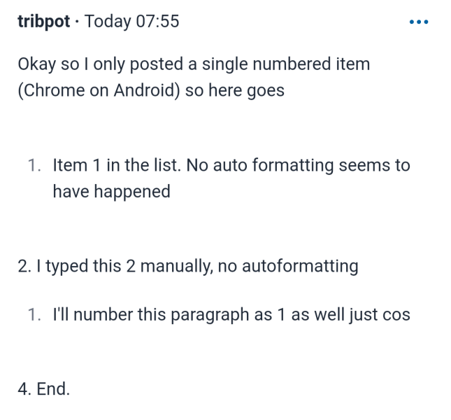 Numbered lists are misaligned