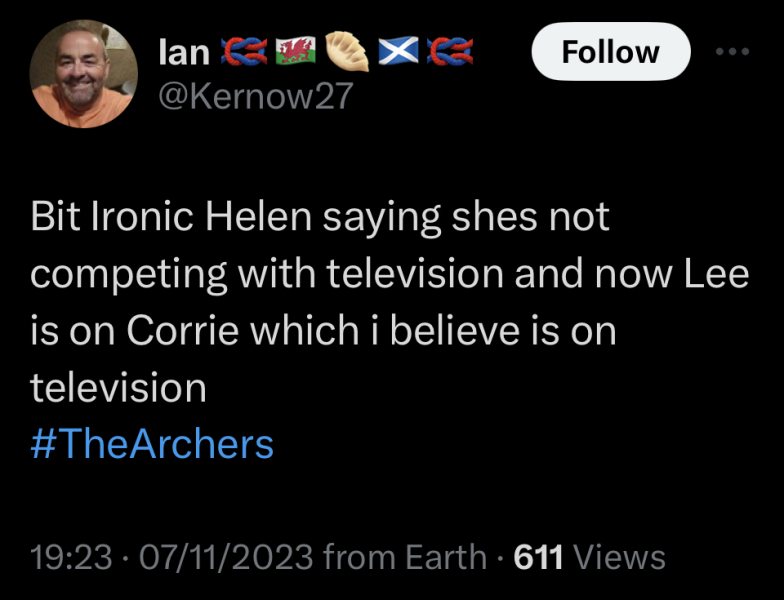 Archers thread #156: Fireworks in Ambridge! Helen gave Lee a rocket, but Grey Gables is a damp squib. Is the writing on the (church) wall?Discuss The Archers here.
