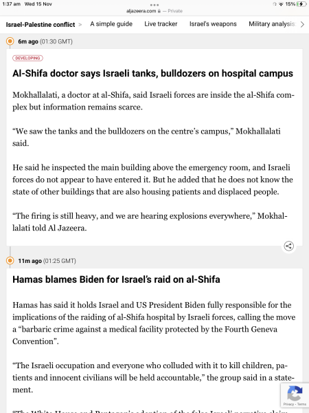 Israel has bombed the front of a hospital / 2