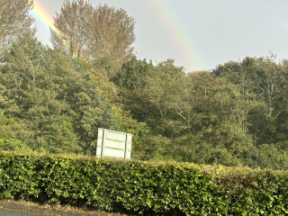 I saw the end of a rainbow!  It was right by me!