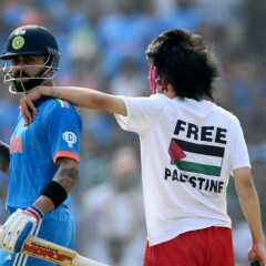 The young man who ran onto the World Cup cricket field in solidarity with the Palestinian people's struggle