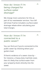 Water/drainage search reveals property I'm selling doesn't drain into public sewer. What now?