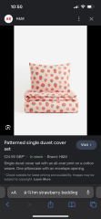 Please help me find some strawberry bedding for my ASD dd?