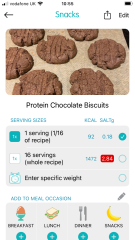 Creating a low cal biscuit or cake recipe