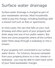 Water/drainage search reveals property I'm selling doesn't drain into public sewer. What now?