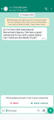 Random people contacting me on WhatsApp to ask if I am looking for a job