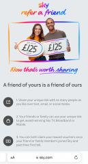 Get upto £125 in vouchers when joining SKY (TV/Broadband/Mobile)
