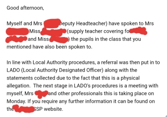 More of a WWYD re School complaint