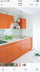What colour to paint this kitchen?! Any mid century / retro lovers?