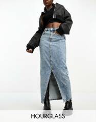 What colour tights with long denim skirt and tan boots?