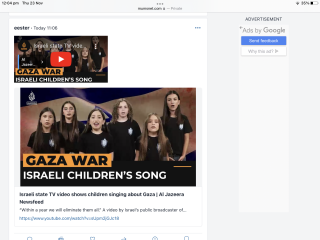 School students marching in support of Palestine