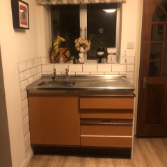 What colour to paint this kitchen?! Any mid century / retro lovers?
