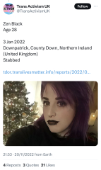 New statistics realised of reported murders of trans people