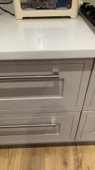 Anyone got non white (or not very white) quartz worktops with a cashmere/greige kitchen?