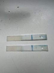 Pregnancy test positive but after 30 mins and very thin!!