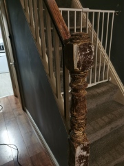 Old banister, layers of gloss. Lead paint! Help 😭