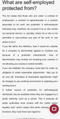Self employed/Discrimination