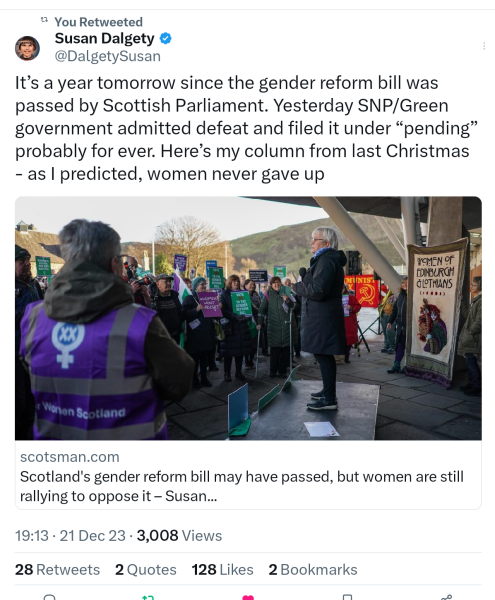 Yess!  Scot Gov to drop Gender Reform Bill