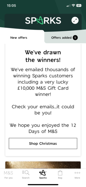 Sparks 12 Days of M&S Thread Two