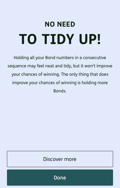 PREMIUM BONDS - OCTOBER ONWARDS