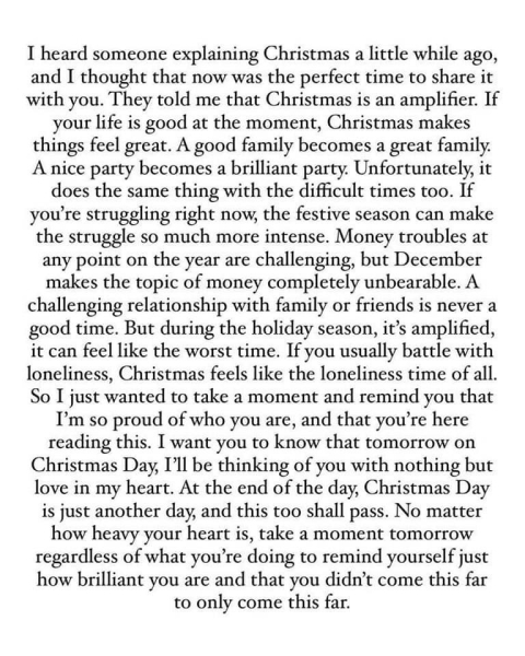 To ask if anyone else had a shit Christmas..