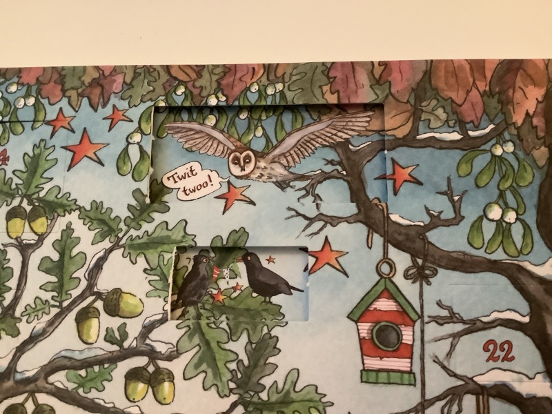 Picture advent calendars that add to the scene rather than have random pictures behind the doors